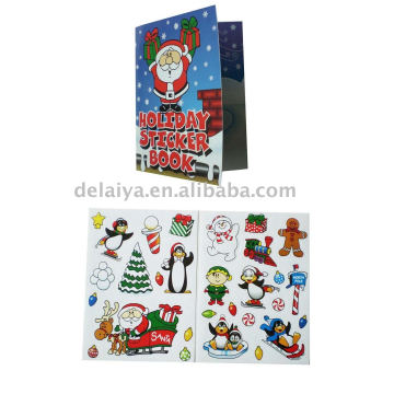 Conjunto de pegatinas de Navidad de color o tarjeta de felicitación de Navidad